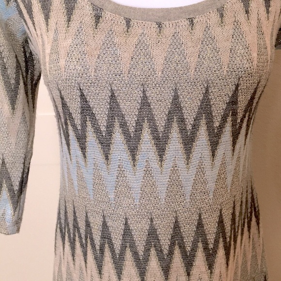 Gorgeous Chevron Pastel Knit Sweater Dress - Picture 5 of 6